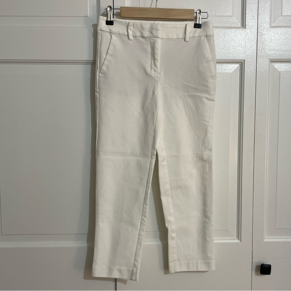 LOFT White Ankle Cropped Pants
